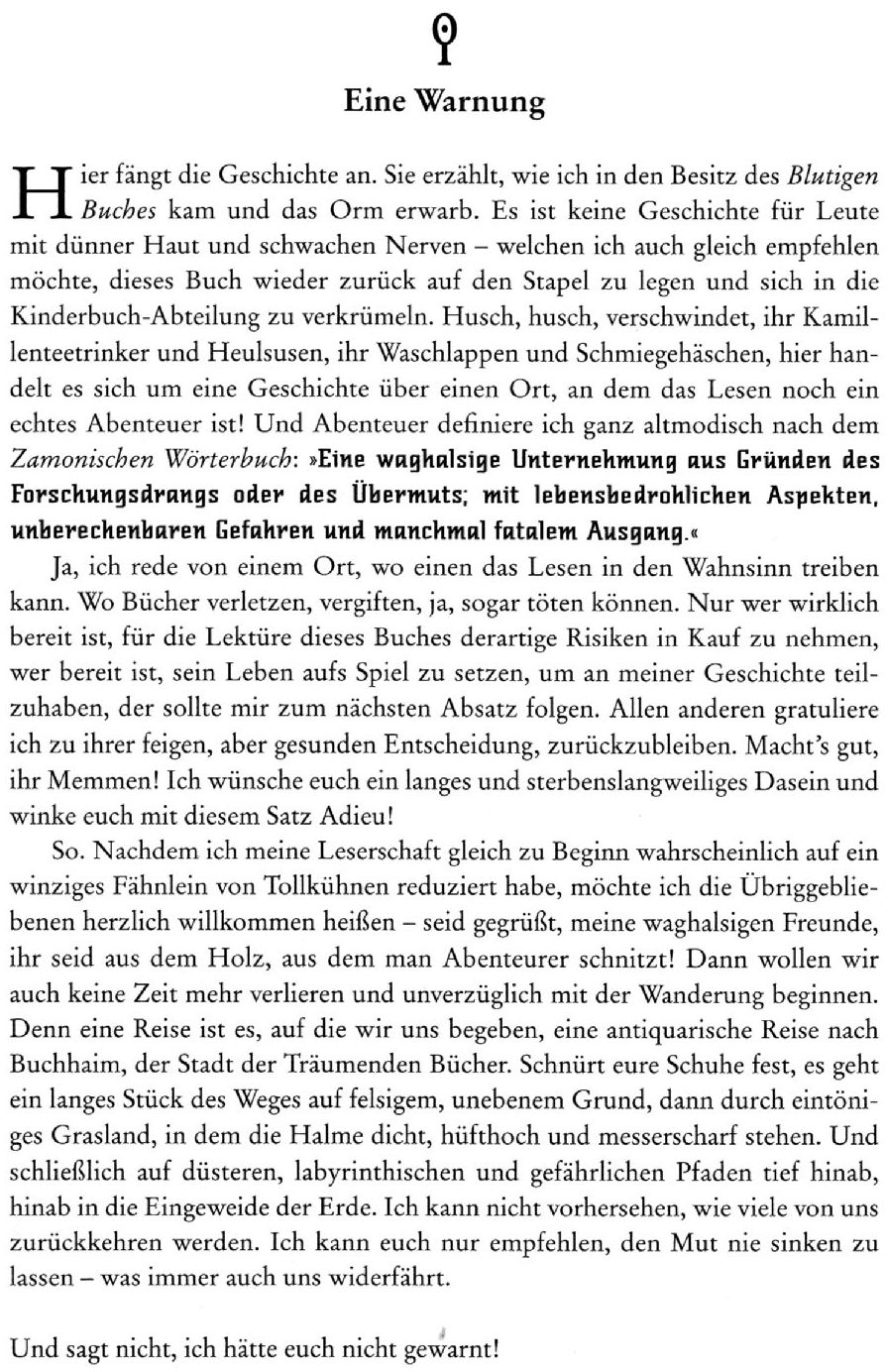 Walter Moers, Stadt der trumenden Bcher - 1. Seite